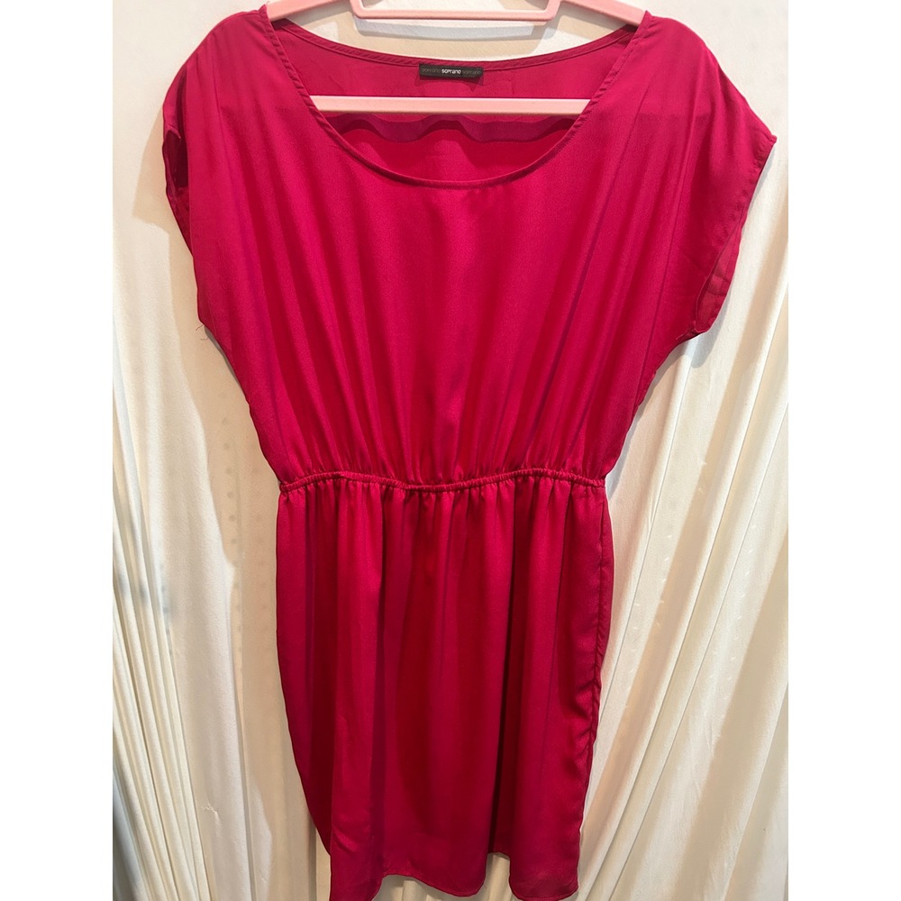 Soprano Women's Pink Mini Dress Sleeveless Casual Party‎